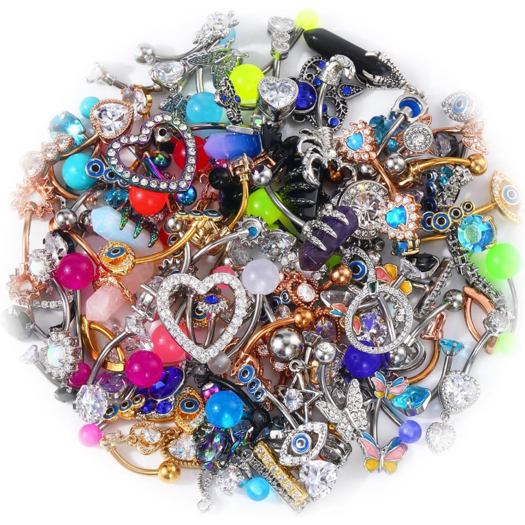 Belly Button Rings 316l Stainless Steel Belly Rings 14g Belly Button Piercing